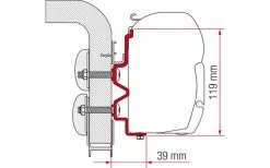 Fiamma Markisenadapter Hymercamp Wandmontage 300