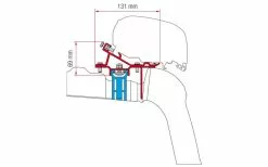 Fiamma Markisenadapter Kit VW Crafter/MAN Ab 2017 Roof Rail Dachmontage