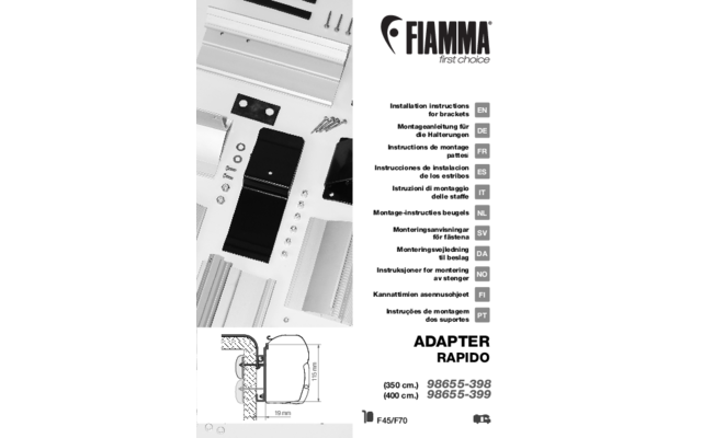 Fiamma F45 Rapido Markisenadapter 400 Cm 3 Fiamma F45 Rapido Markisenadapter 400 Cm