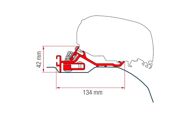 Fiamma Kit Ducato/Jumper/Boxer H2 Markisenhalterung 3 Fiamma Kit Ducato/Jumper/Boxer H2 Markisenhalterung
