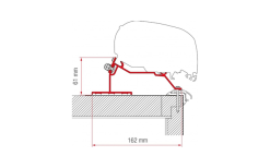Fiamma Adapter Caravan Roof 400 CM Passend Für F80 F65