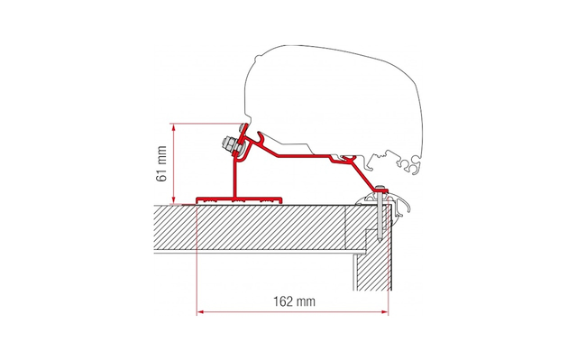 Fiamma Adapter Caravan Roof 400 CM Passend Für F80 F65 3 Fiamma Adapter Caravan Roof 400 CM Passend Für F80 F65