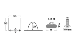 High Peak Mehrzweckzelt Lido -Campingzelte Verkaufsgeschäft 615331 4452195