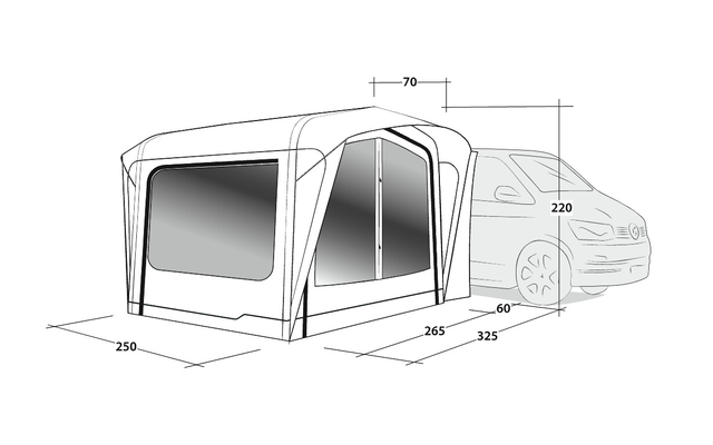 Outwell Crossville 250 SA Busvorzelt + ONS Leuchtelement-Set Bundle 9 Outwell Crossville 250 SA Busvorzelt + ONS Leuchtelement-Set Bundle – Bild 7