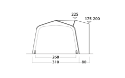 Outwell Jonesville 290 SA Flex Busvorzelt + ONS Leuchtelement-Set Bundle -Campingzelte Verkaufsgeschäft 748538 5008481