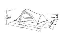 Robens Challenger 3XE Tunnelzelt Grün -Campingzelte Verkaufsgeschäft 771890 5131130