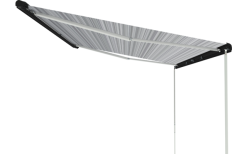 Fiamma F80s 290 Markise Gehäusefarbe Deep Black Tuchfarbe Royal Grey 290 Cm
